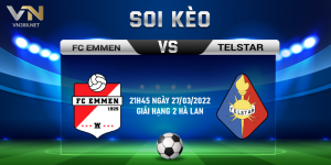 3. Soi keo FC Emmen vs Telstar 21h45 ngay 27032022 Giai Hang 2 Ha Lan