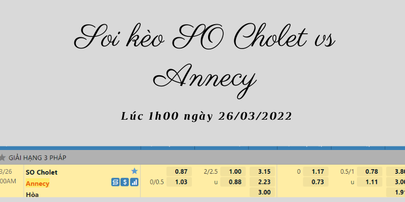 soi kèo SO Cholet vs Annecy