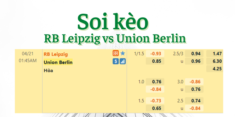 Soi kèo RB Leipzig vs Union Berlin
